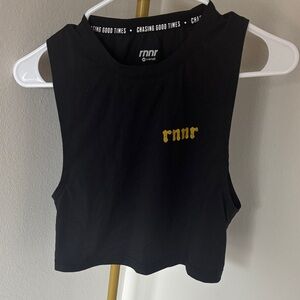 Black RNNR Crop Top
